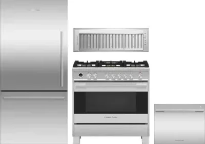 4 Piece Package Includes Refrigerator, Range, Hood And Dishwasher